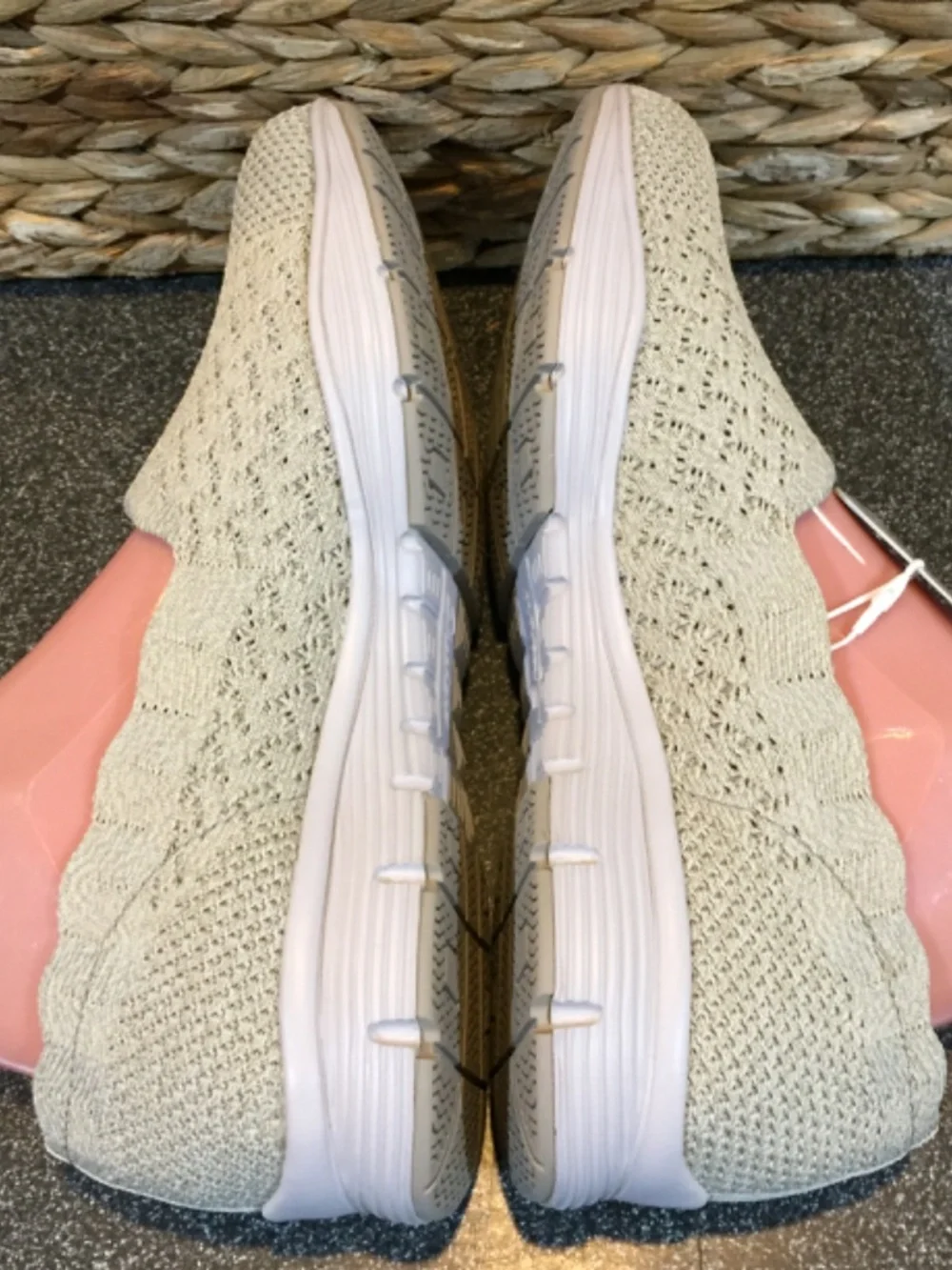 Skechers Light Tan Knit Slip-On Flats